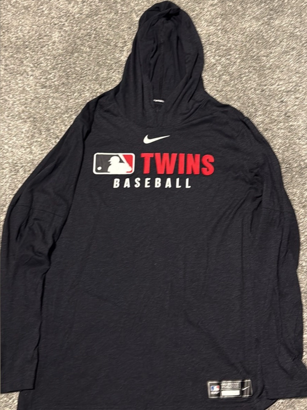 Nike Black Twins Baseball Hooded Long Sleeve Men’s Large